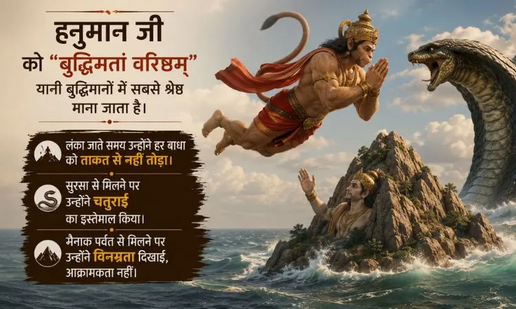 सुरसा और मैनाक के सामने हनुमान जी की बुद्धिमत्ता