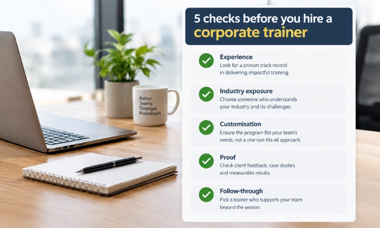 checklist for choosing a corporate trainer